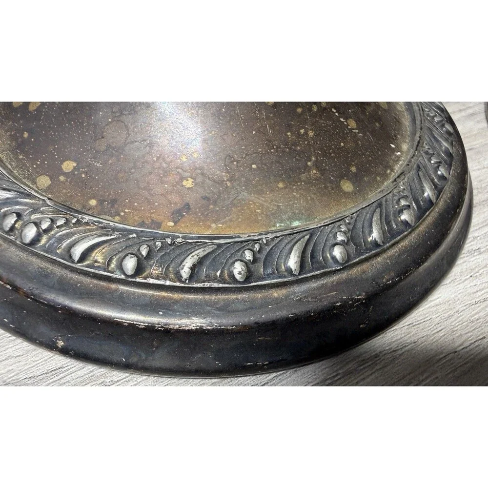 2 Antique William Rogers Silver Plate Candle Holders Art Nouveau Elegant W 4.5